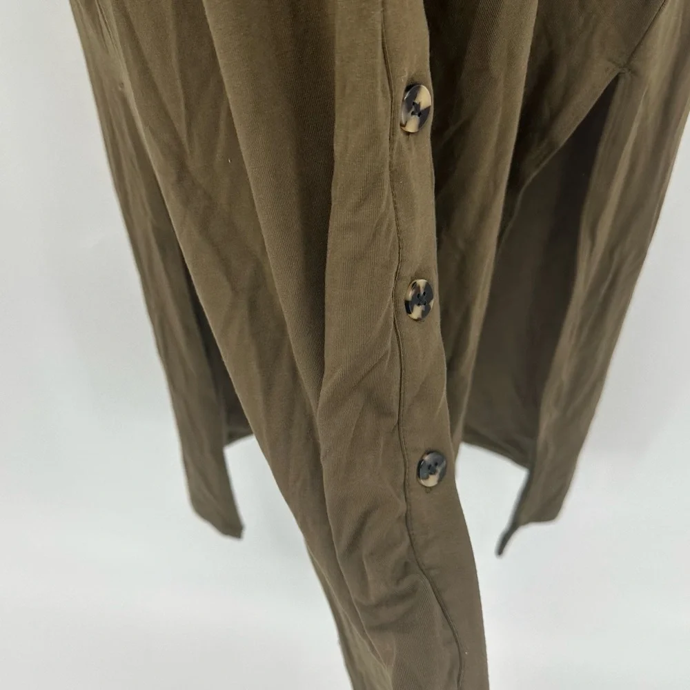 Good American Good Touch Button Front Midi Tank Dress Size 5 = US 2XL - Picture 9 of 15